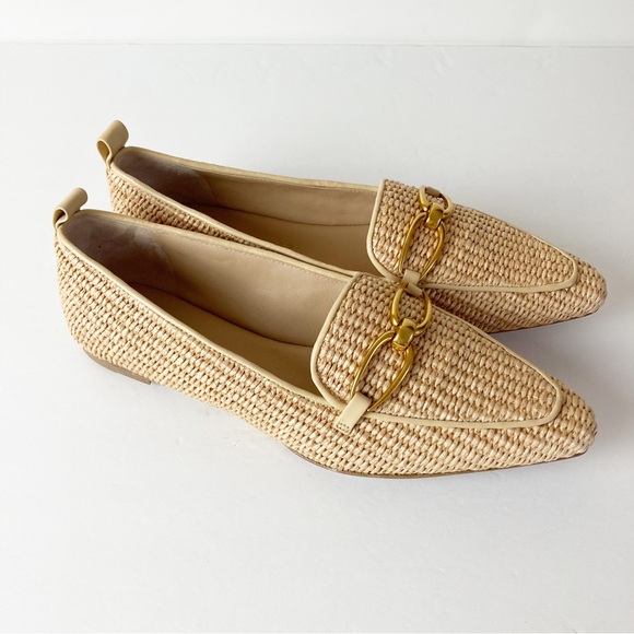 Veronica Beard Shoes - Veronica Beard Champlain Woven Chain Loafers Ecru Size 8 New